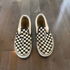Vans checkered slip ons